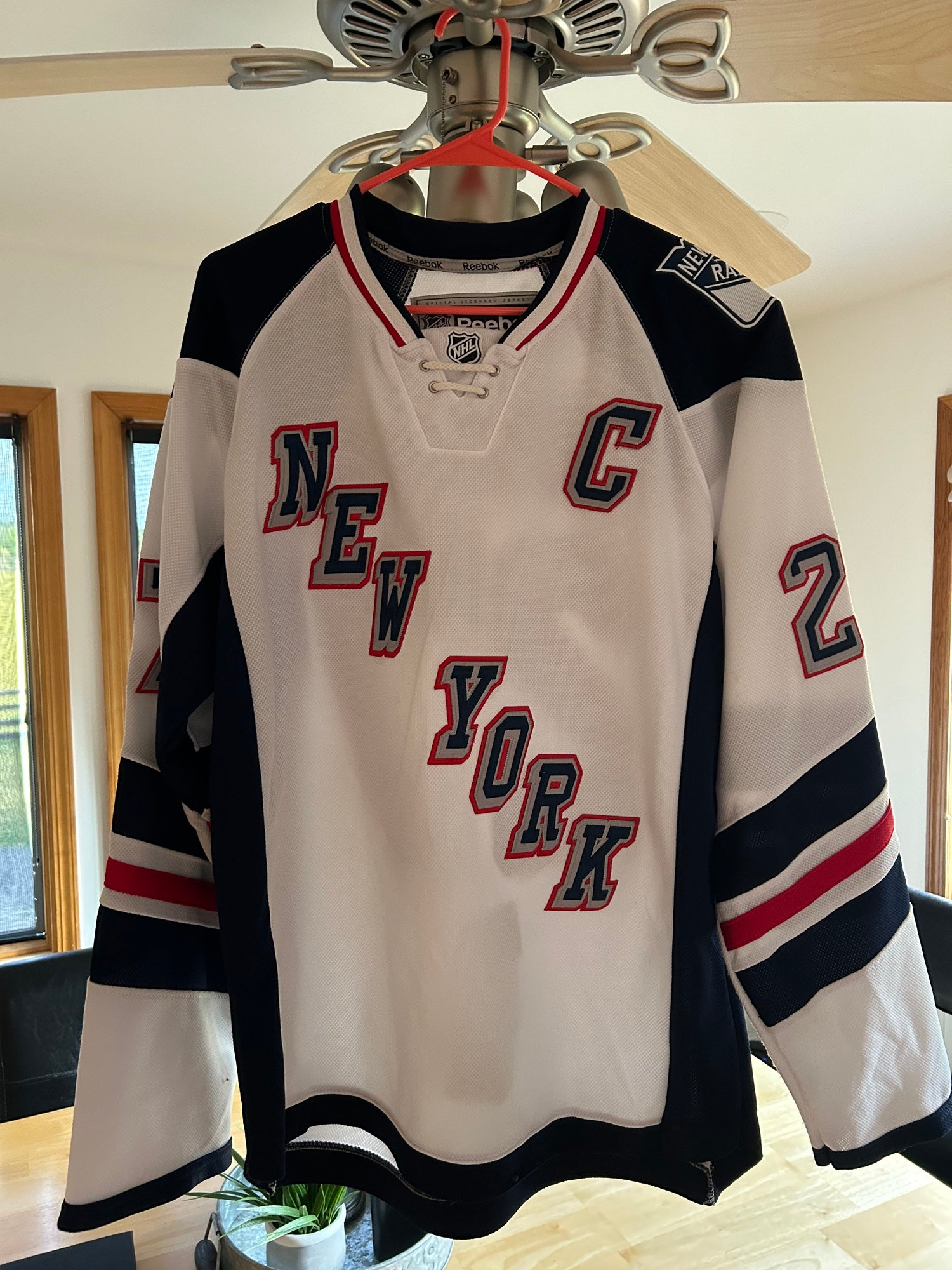New York Rangers Team-Issued White Jersey from the 2014 NHL Stadium Series