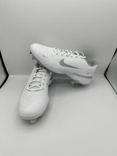 Nike Alpha Huarache 3 Elite Baseball Cleats White Mens Size 8.5 CV3552-101