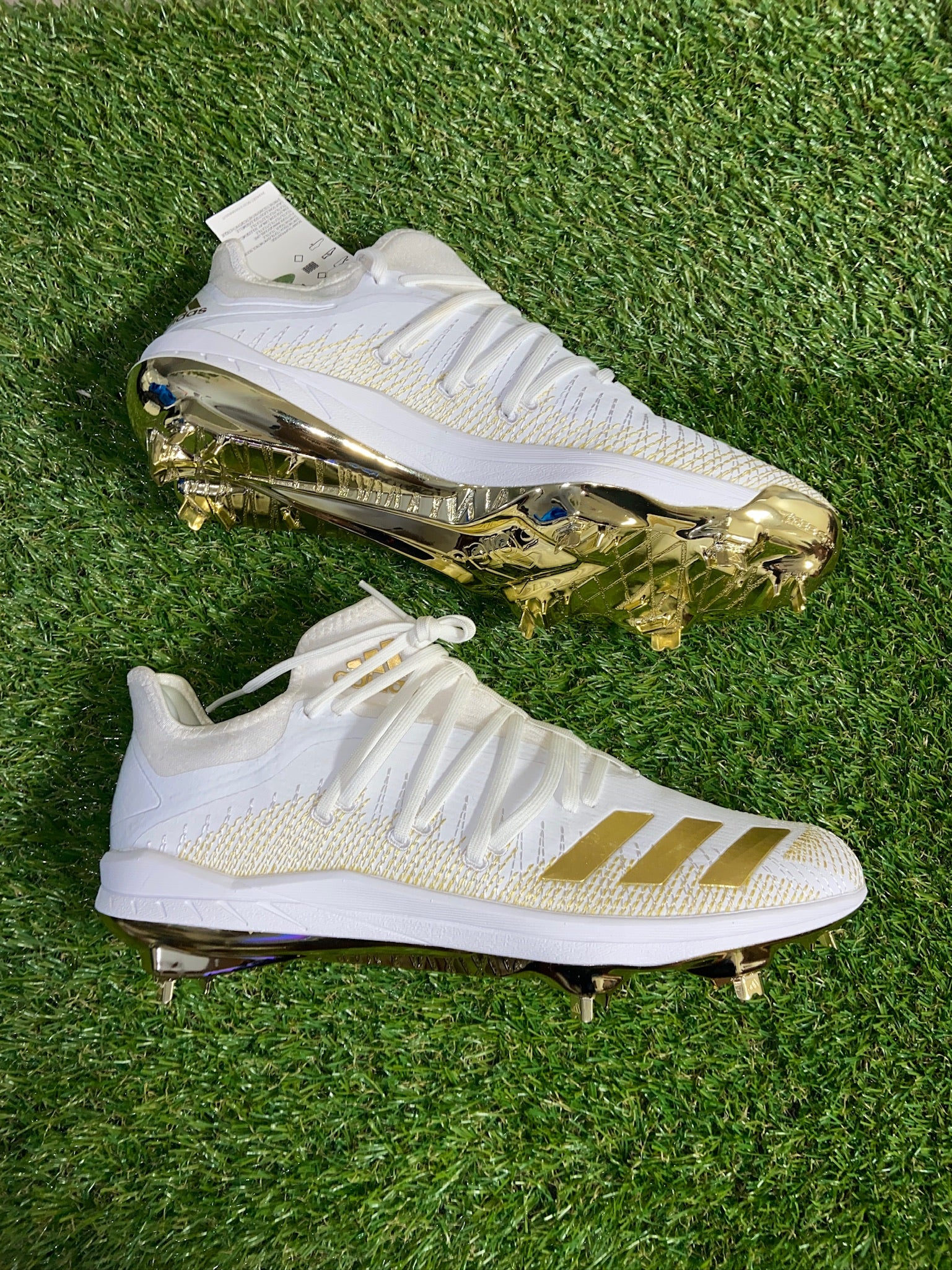 Adidas / Men's adizero Afterburner 6 GOLD Metal Baseball Cleats