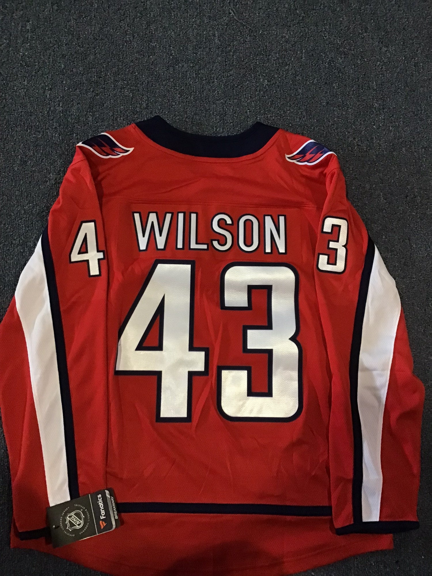 New With Tags Washington Capitals Men's XL Fanatics Jersey #43 Wilson