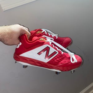 New Balance Red Adult Metal Baseball Cleats 3000v4 Size 10