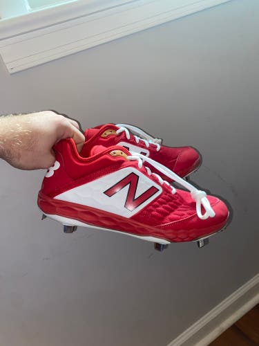 New Balance Red Adult Metal Baseball Cleats 3000v4 Size 10