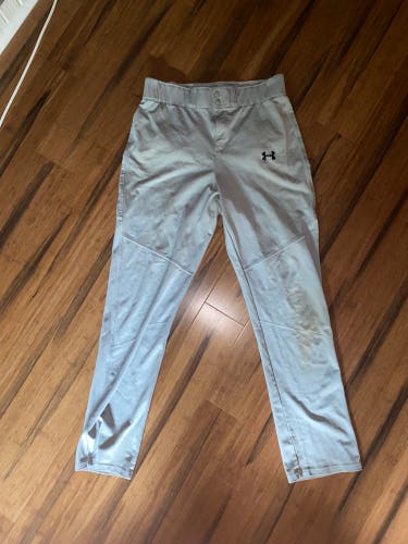 Gray Used Large Under Armour Game Pants