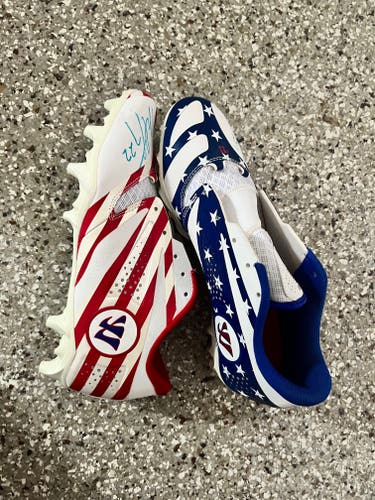 Team USA Signed Ned Crotty New Adult Men's Size Men's 10.5 Cleats Warrior Low Top Burn 7.0
