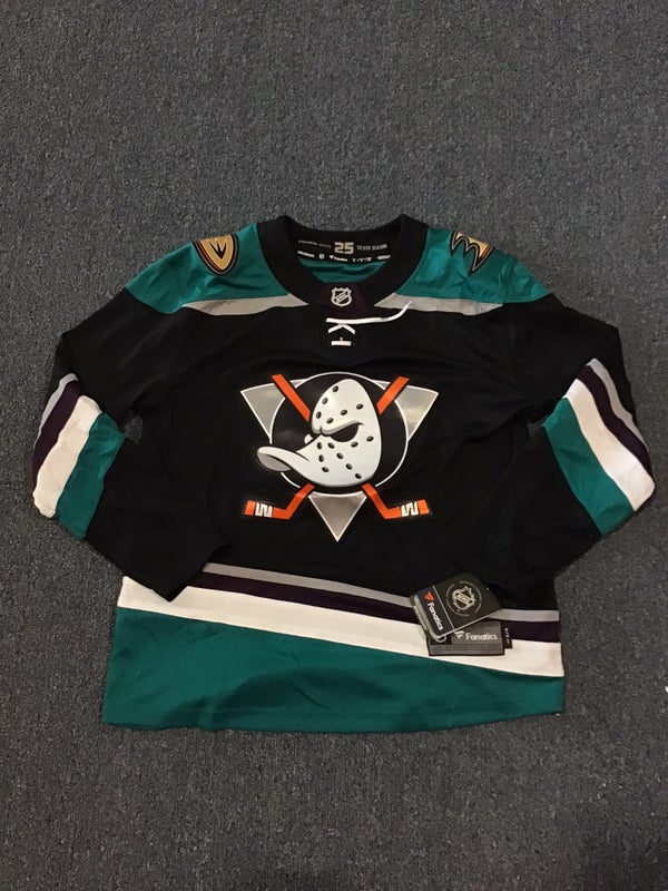 Anaheim Ducks adidas Alternate Authentic Blank Jersey - Black/Teal