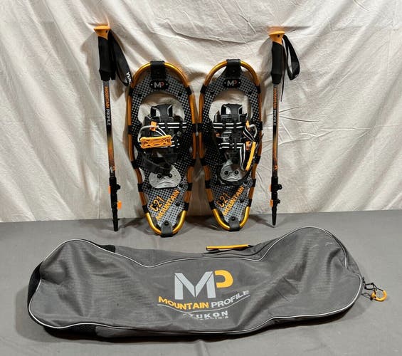 Yukon Charlie's Mountain Profile 821 Snowshoes Telescoping Poles & Carry Bag