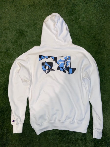 Supreme Champion Light Blue Hoodie Sweatshirt SS18 Size L