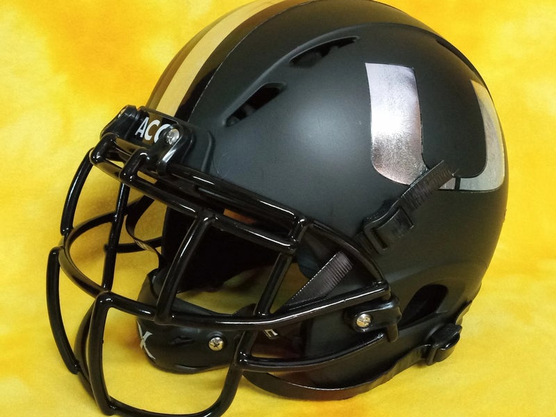 Dallas Cowboys CUSTOM Matte Black with Metallic Gold Decals Mini Football  Helmet