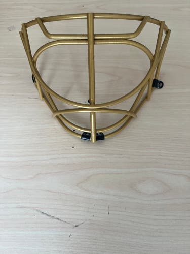 Gold goalie cage
