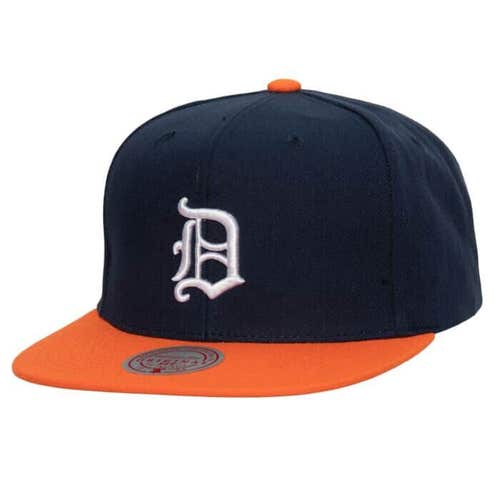 Detrioit Tigers "D" Cooperstown Mitchell & Ness MLB Baseball Snapback Hat Cap