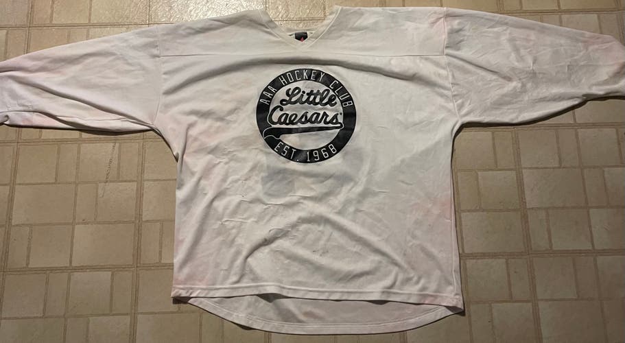 Little Caesars Extra Large White Men's Jersey