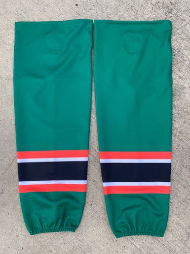 SP Edge Style Pro Stock Hockey Socks Green KC Mavericks 4126