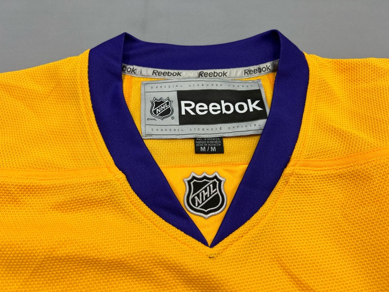 Authentic Los Angeles Kings Jersey yellow purple retro Reebok Mens