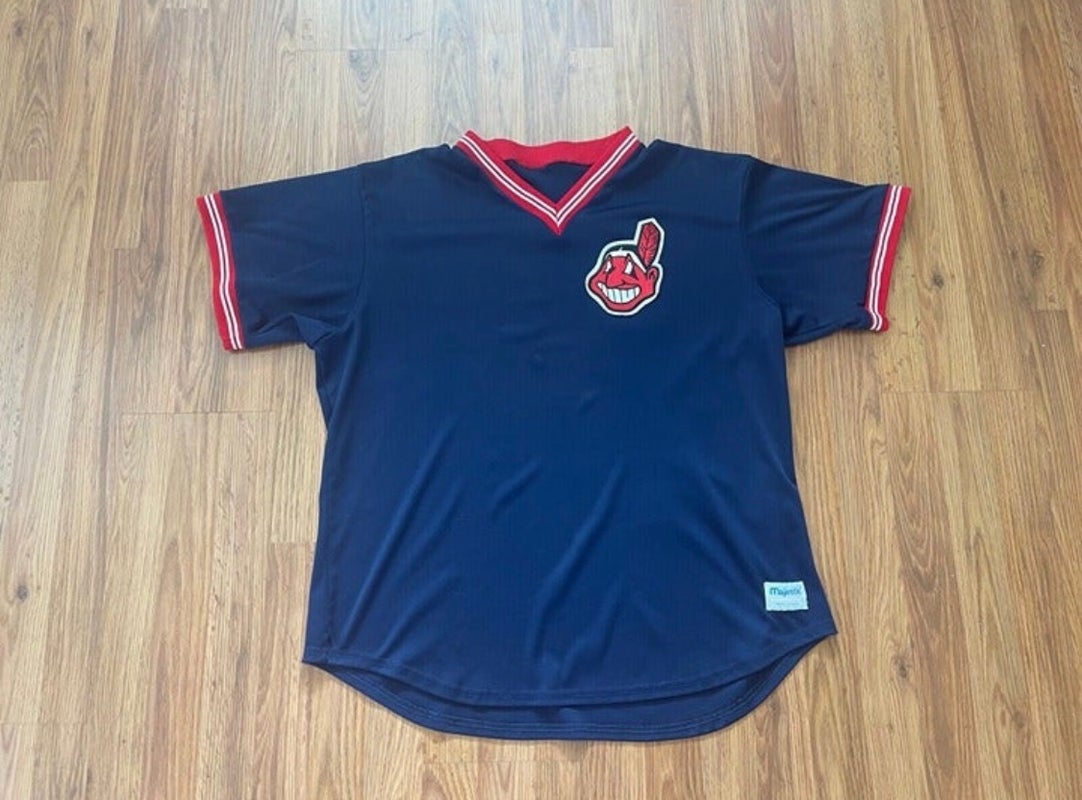 2014 Cleveland Indians Blank # Game Issued Navy Jersey 50 DP06604