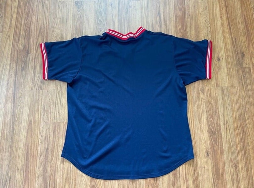 Majestic Cleveland Indians MLB Baseball Super Vintage 1990s Size 2XL XXL Mesh Jersey!