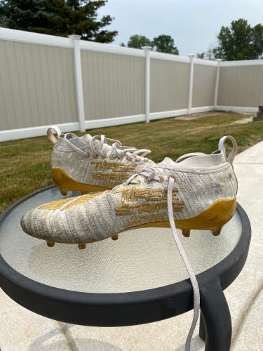 White Men's Molded Cleats Low Top Adizero