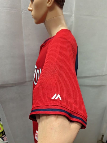 MLB, Shirts, Washington Nationals Majestic Cool Base Two Buttons Pullover  Alternate Jersey