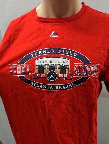 Atlanta Braves Turner Field Final Season Shirt Majestic XL MLB