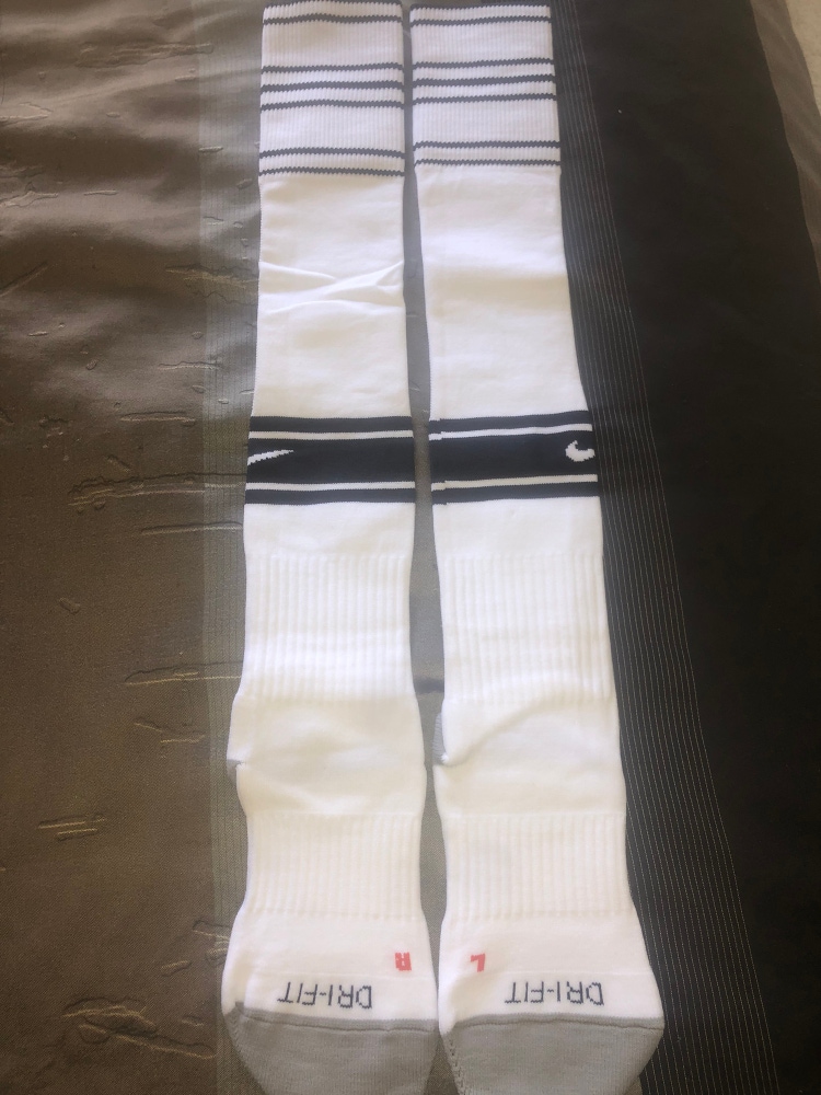 Penn State Dri Fit Soccer Socks- White/Navy