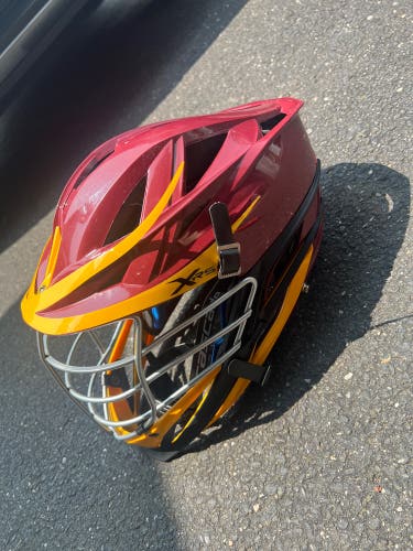 Cascade XRS Helmet Maroon And Gold Colorway
