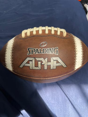 Broken In Spalding alpha Leather Football