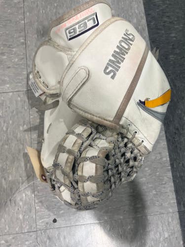 Used Simmons Pro Series Regular Goalie Glove