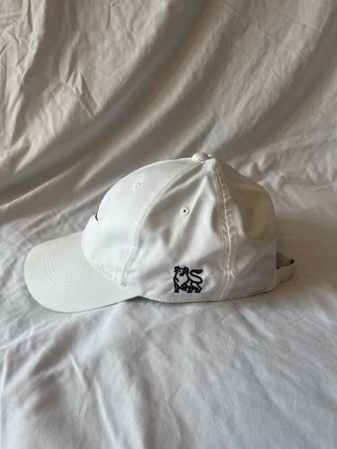 White Nike Swoosh Strapback Hat