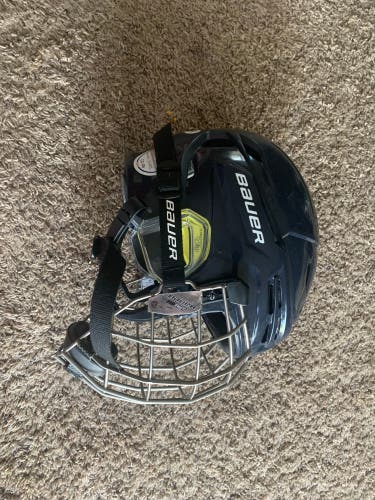 Small Bauer IMS 9.0 Navy Blue Helmet With Cage
