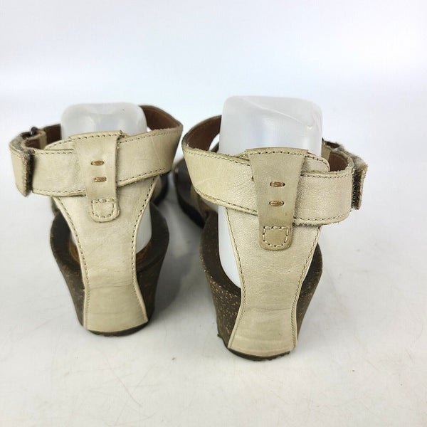 Teken thema Subjectief Teva Cabrillo Beige Leather Strappy Wedge Sandals Heels Shoes Women's Size  11 | SidelineSwap