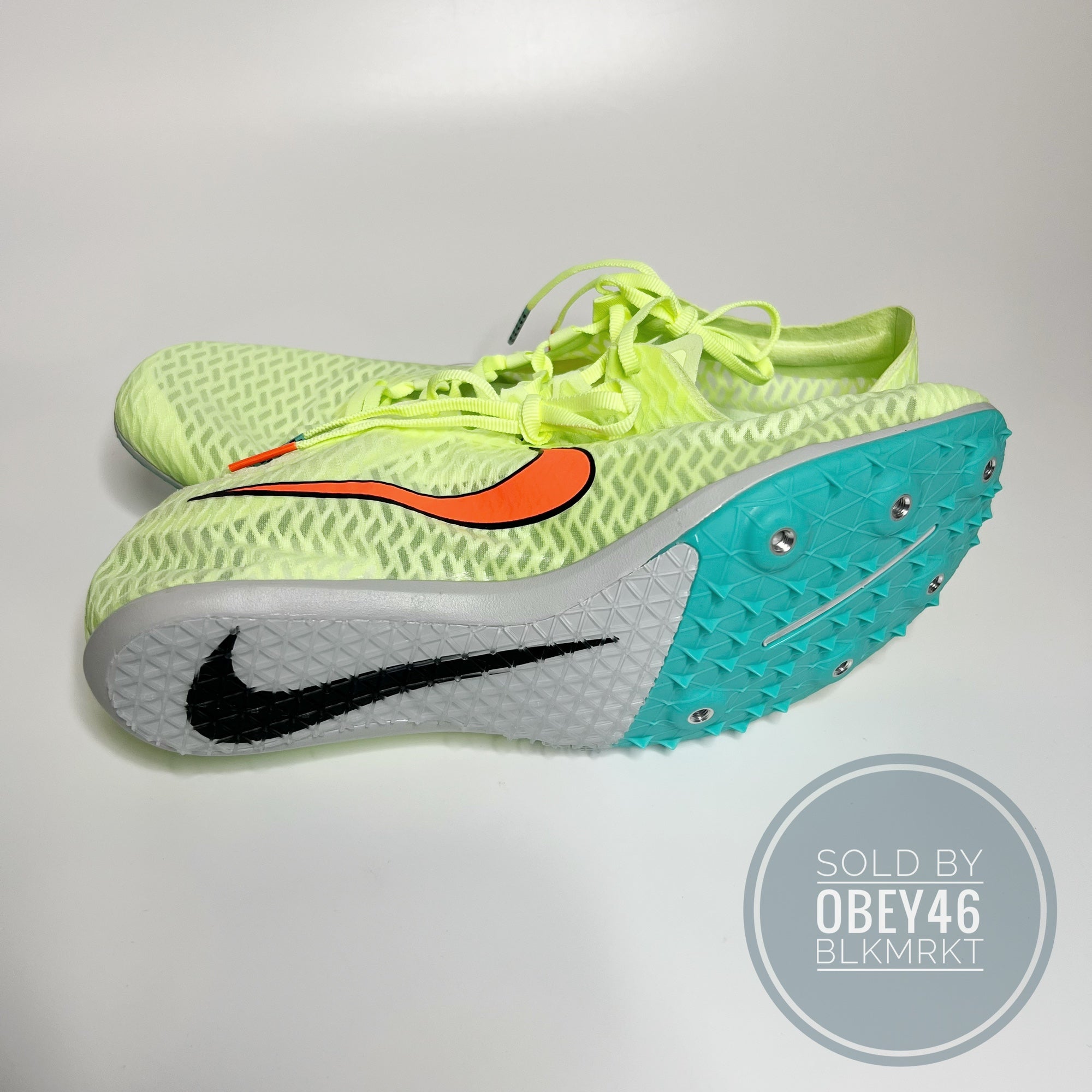 Nike Zoom Mamba V 5 Barely Volt Orange Track Cleats 10 