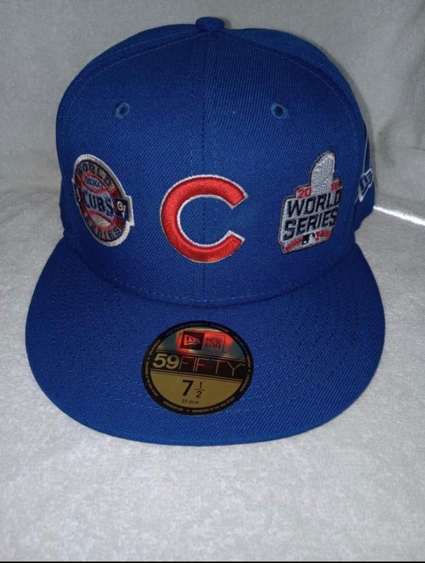 Chicago Cubs New Era MLB 3x Champs Fitted Hat 7 1/2