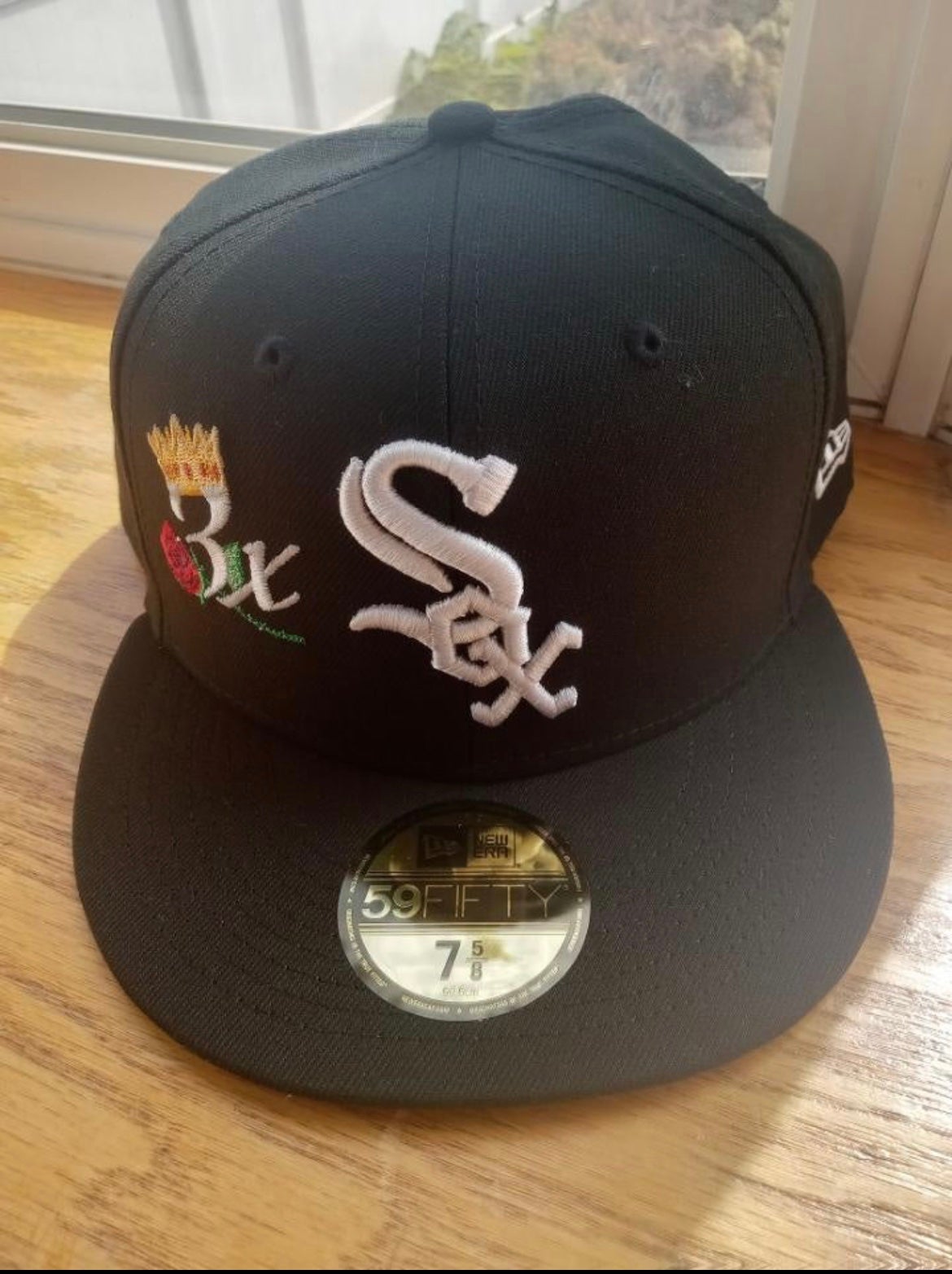 Black Chicago White Sox 3X World Series Champions Crown New Era 59FIFTY Fitted 71/4