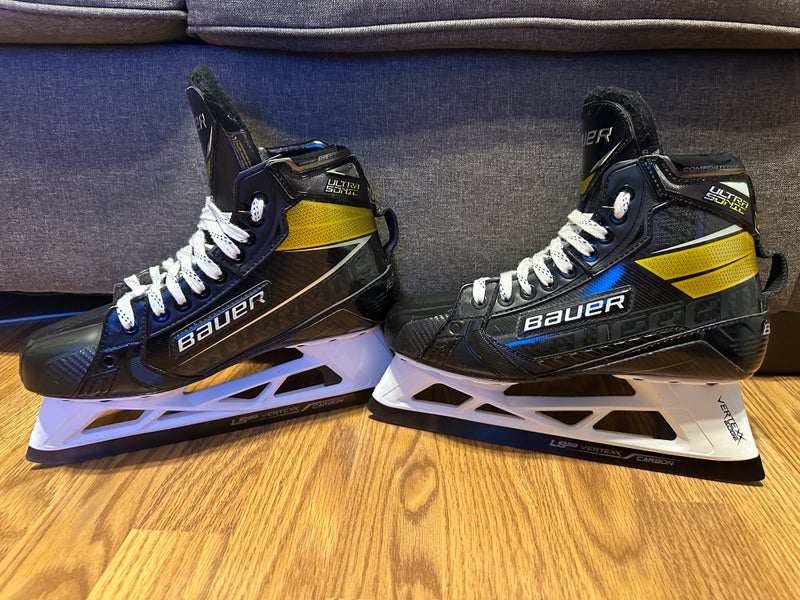 Used Bauer Regular Width Size 8 Ultrasonic Hockey Goalie Skates