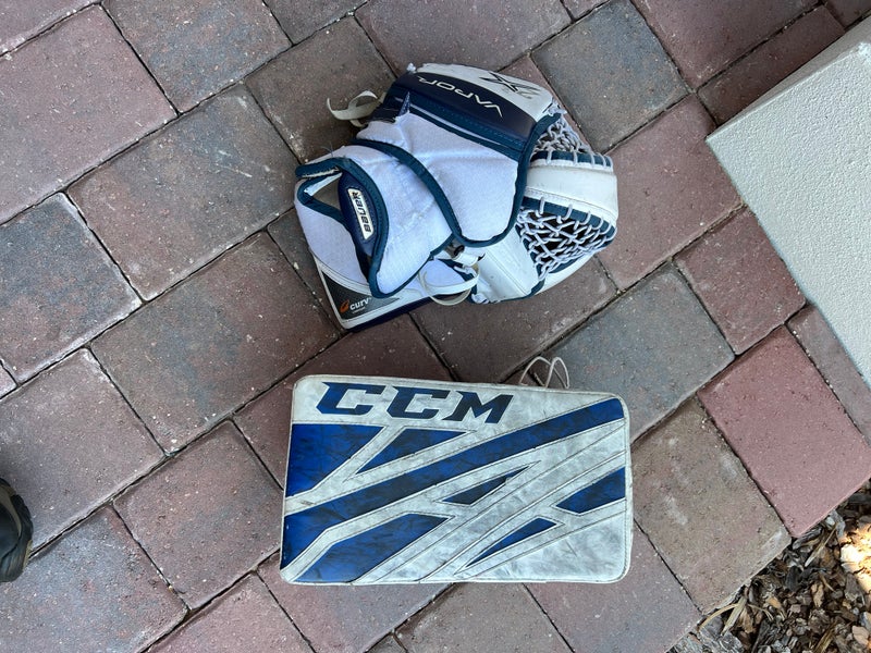 Used Bauer Vapor CCM Goalie Glove & Blocker