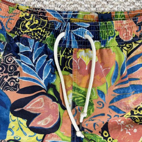 Polo Ralph Lauren Vintage Lined Men's Size Large Hawaiian Floral Swim Trunks