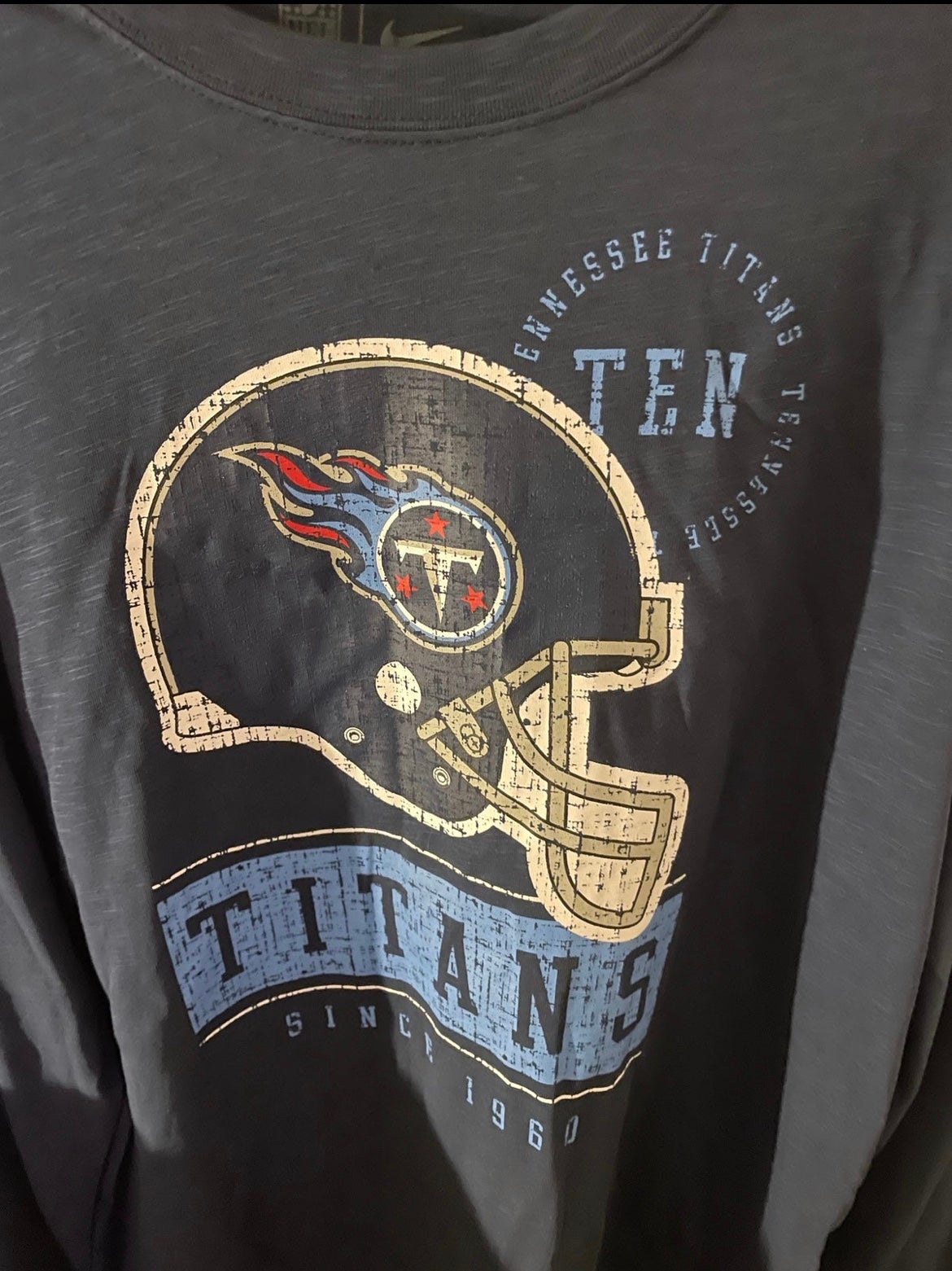 outlet USA shop Tennessee Titans Nike Men's for NFL Tennessee legacy Shirts  LS Titans tee XL sale 