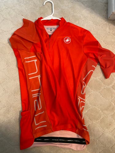 Red Used Men's Castelli Cycling Jersey