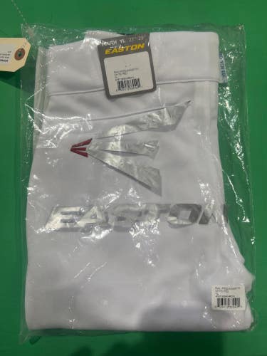 White Youth New Large Easton Game Pants