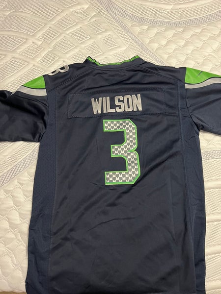 Blue Used Youth XL Russel Wilson Nike Jersey