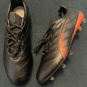PUMA King Platinum 21 FG/AG Black/Neon Citrus Soccer Cleats Size 11.5