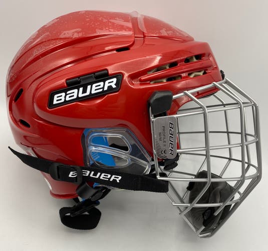 NEW Bauer 5100 Helmet Combo, Red, Medium