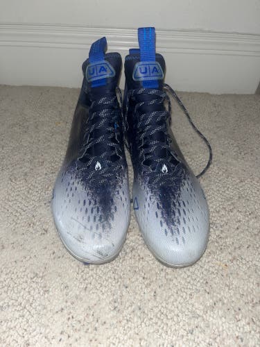 Blue Used Molded Under Armour Cleats