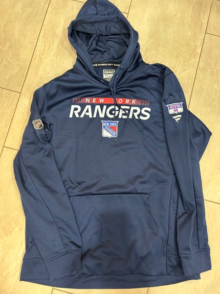 New York Rangers Team Player Issued Fanatics Authentic Pro Hoodie Extra Large