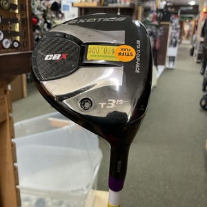 Tour Edge Exotics CBX 15 #3 Wood Fujikura Atmos Stiff Flex Graphite Mens Right