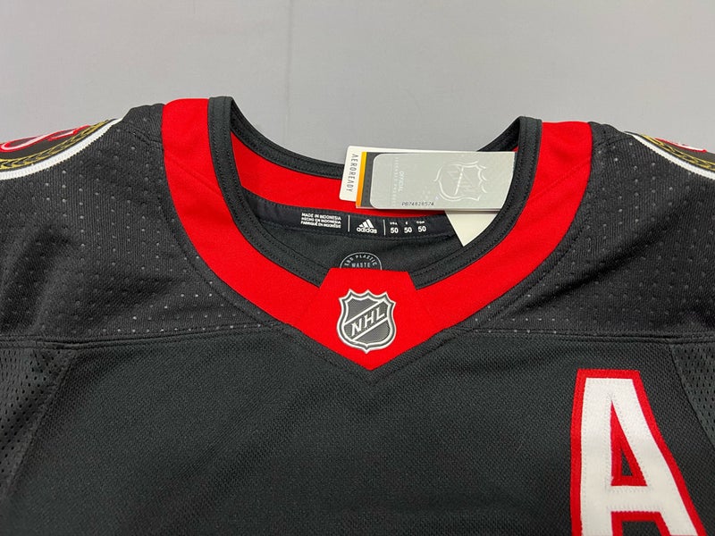 Men's Ottawa Senators adidas Black Reverse Retro 2.0 - Official Badge Long  Sleeve T-Shirt