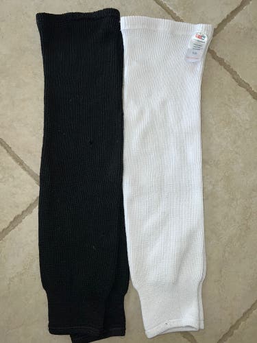 Black And White Used Pair Large CCM  Socks