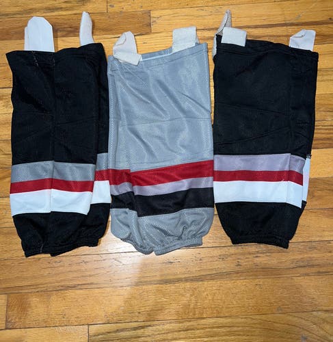 Black And Gray Used Three Pair Small Socks