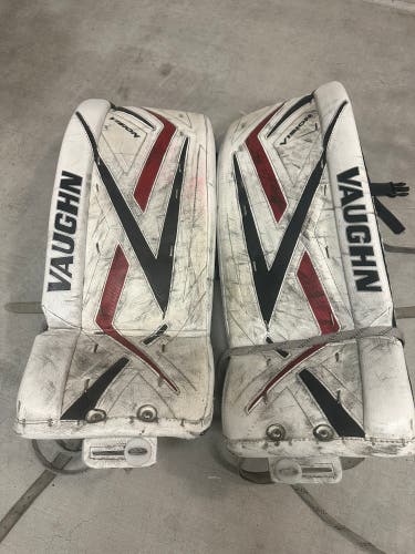 Used 27" Vaughn Vision 9200 Goalie Leg Pads plus CCM Glove