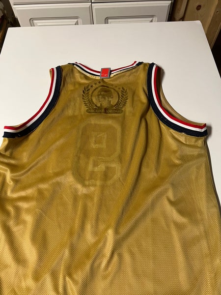 1984 Nike Olympic Gold Michael Jordan Jersey L #125/369 Rare