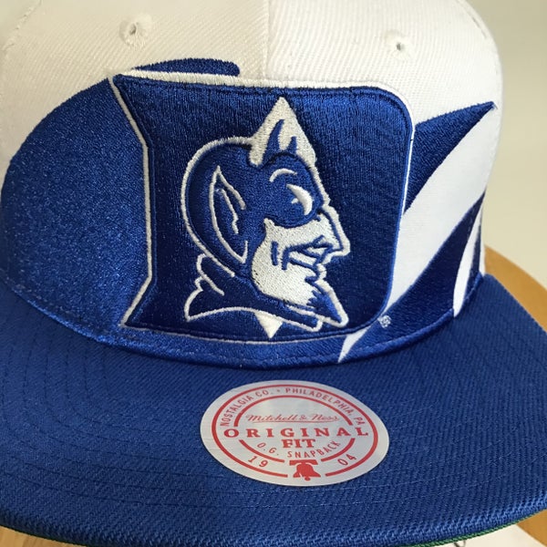 Men's Mitchell & Ness Royal/White Duke Blue Devils Sharktooth Snapback Hat